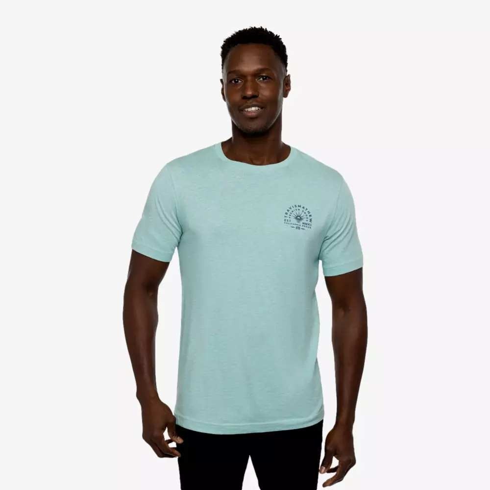 TravisMathew Puerto Escondido Men's Golf T-Shirt Light Aqua Blue XL
